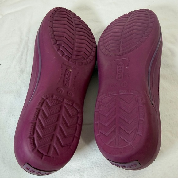 Crocs Women's Sz 8 W Mary Jane Flats Purple Flats Shoes Casual - Picture 7 of 7